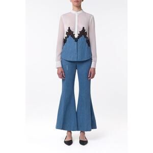 Gabriela Hearst Marsh Flare Pant in Blue Denim 38 US 2